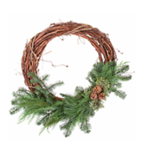 Grapevine & Greens Wreath 12/1/2026