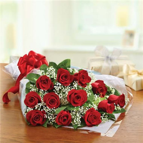 Hand-Tied Dozen Roses